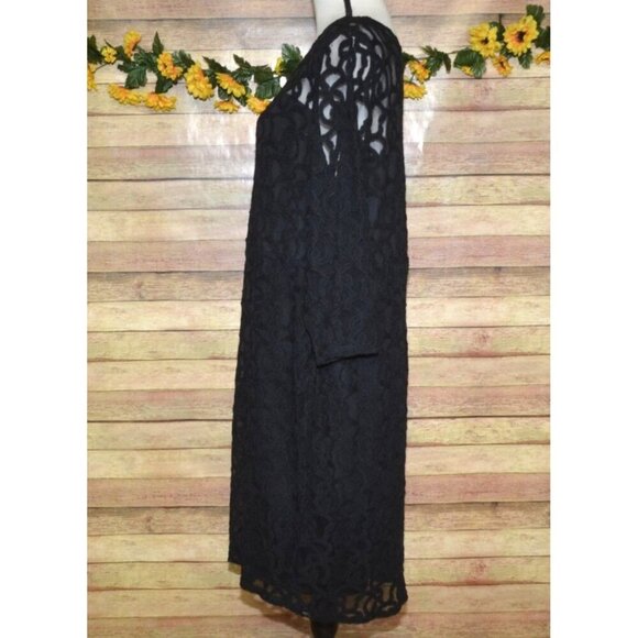 Lane Bryant Women's Plus Size 18/20 Lacy Overlay Sheath Dress LBD Party Event - Picture 6 of 11